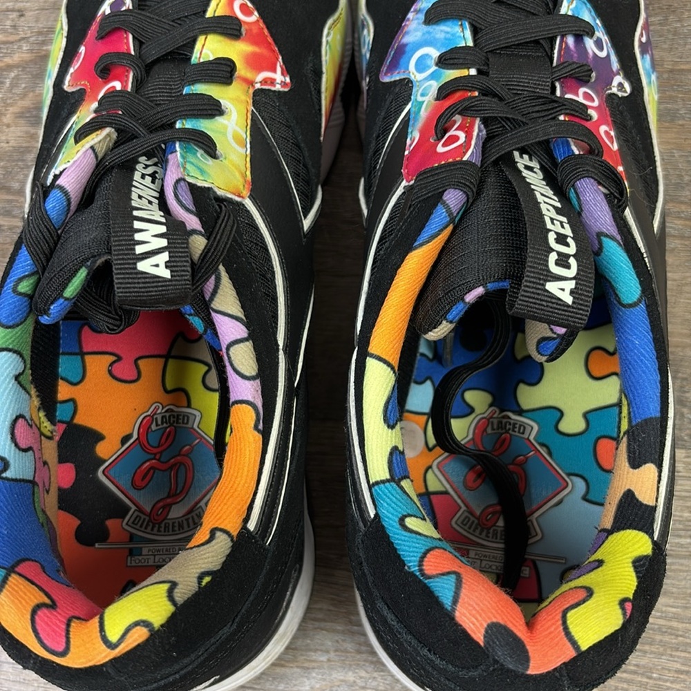 Diadora N9000 Autism Awareness Multicolor Sneakers Black Men’s Size 12 - Picture 7 of 8